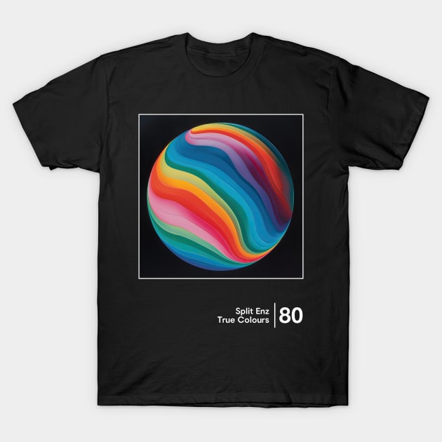 Split Enz - Minimalist Graphic Artwork Design T-Shirt by saudade